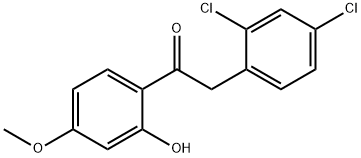 2-(2,4-DICHLOROPHENYL)-1-(2-HYDROXY-4-METHOXYPHENYL)ETHANONE Struktur