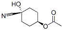 Cyclohexanecarbonitrile, 4-(acetyloxy)-1-hydroxy-, cis- (9CI) Struktur