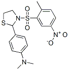 Thiazolidine, 2-[4-(dimethylamino)phenyl]-3-[(2-methyl-5-nitrophenyl)sulfonyl]- (9CI) Struktur