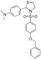 Thiazolidine, 2-[4-(dimethylamino)phenyl]-3-[[4-(phenylmethoxy)phenyl]sulfonyl]- (9CI) Struktur