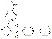 Thiazolidine, 3-([1,1-biphenyl]-4-ylsulfonyl)-2-[4-(dimethylamino)phenyl]- (9CI) Struktur