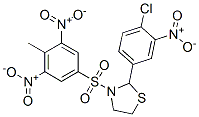 Thiazolidine, 2-(4-chloro-3-nitrophenyl)-3-[(4-methyl-3,5-dinitrophenyl)sulfonyl]- (9CI) Struktur