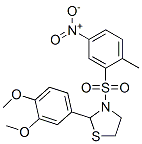 Thiazolidine, 2-(3,4-dimethoxyphenyl)-3-[(2-methyl-5-nitrophenyl)sulfonyl]- (9CI) Struktur