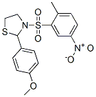 Thiazolidine, 2-(4-methoxyphenyl)-3-[(2-methyl-5-nitrophenyl)sulfonyl]- (9CI) Struktur