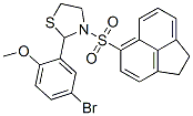 Thiazolidine, 2-(5-bromo-2-methoxyphenyl)-3-[(1,2-dihydro-5-acenaphthylenyl)sulfonyl]- (9CI) Struktur