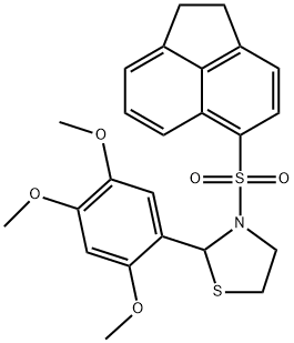 Thiazolidine, 3-[(1,2-dihydro-5-acenaphthylenyl)sulfonyl]-2-(2,4,5-trimethoxyphenyl)- (9CI) Struktur