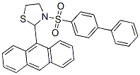 Thiazolidine, 2-(9-anthracenyl)-3-([1,1-biphenyl]-4-ylsulfonyl)- (9CI) Struktur