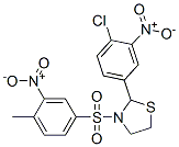 Thiazolidine, 2-(4-chloro-3-nitrophenyl)-3-[(4-methyl-3-nitrophenyl)sulfonyl]- (9CI) Struktur