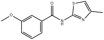 Benzamide, 3-methoxy-N-(4-methyl-2-thiazolyl)- (9CI) Struktur