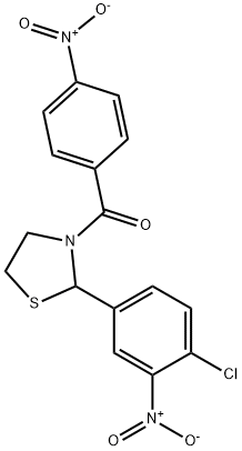 Thiazolidine, 2-(4-chloro-3-nitrophenyl)-3-(4-nitrobenzoyl)- (9CI) Struktur