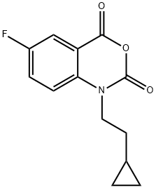 1-(2-CYCLOPROPYL-ETHYL)-6-FLUORO-1H-BENZO[D][1,3]OXAZINE-2,4-DIONE Struktur