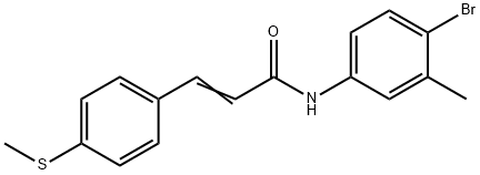 (E)-N-(4-BROMO-3-METHYLPHENYL)-3-[4-(METHYLSULFANYL)PHENYL]-2-PROPENAMIDE Struktur