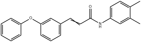 (E)-N-(3,4-DIMETHYLPHENYL)-3-(3-PHENOXYPHENYL)-2-PROPENAMIDE Struktur