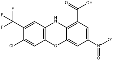 10H-Phenoxazine-1-carboxylic  acid,  7-chloro-3-nitro-8-(trifluoromethyl)- Struktur