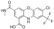 10H-Phenoxazine-1-carboxylic  acid,  7-chloro-3-[(methylamino)carbonyl]-8-(trifluoromethyl)- Struktur