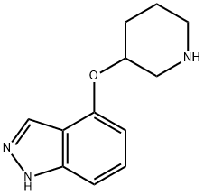 1H-Indazole, 4-(3-piperidinyloxy)- Struktur