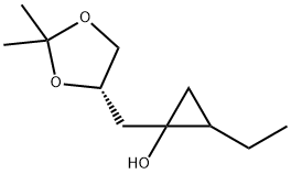 Cyclopropanol, 1-[[(4S)-2,2-dimethyl-1,3-dioxolan-4-yl]methyl]-2-ethyl- (9CI) Struktur