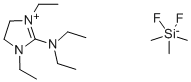 2-DIETHYLAMINO-1,3-DIETHYLIMIDAZOLINIUM TRIMETHYLSILYLDIFLUOROSILIKONATE Struktur