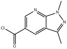 1H-Pyrazolo[3,4-b]pyridine-5-carbonyl chloride, 1,3-dimethyl- (9CI) Struktur