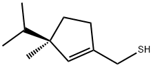 1-Cyclopentene-1-methanethiol,3-methyl-3-(1-methylethyl)-,(3R)-(9CI) Struktur