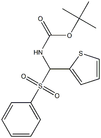 ((苯磺酰基)(噻吩-2-基)甲基)氨基甲酸叔丁酯, 479423-34-2, 結(jié)構(gòu)式