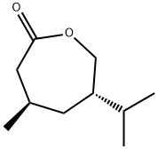 2-Oxepanone,4-methyl-6-(1-methylethyl)-,(4R,6S)-(9CI) Struktur