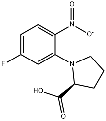 N-(5-Fluoro-2-nitrophenyl)-L-proline Struktur