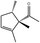 Ethanone, 1-[(1S,5S)-1,2,5-trimethyl-2-cyclopenten-1-yl]- (9CI) Struktur