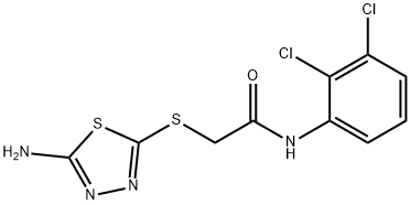 2-[(5-AMINO-1,3,4-THIADIAZOL-2-YL)SULFANYL]-N-(2,3-DICHLOROPHENYL)ACETAMIDE Struktur