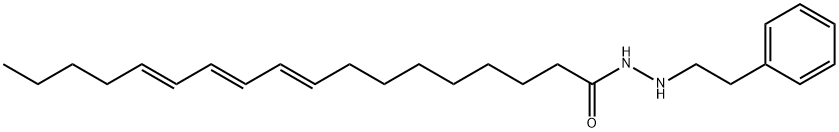 (9E,11E,13E)-9,11,13-Octadecatrienoic acid 2-phenethyl hydrazide Struktur