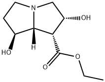 1H-Pyrrolizine-1-carboxylic acid, hexahydro-2,7-dihydroxy-, ethyl ester, (1R,2R,7S,7aR)- (9CI) Struktur