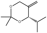 1,3-Dioxane,2,2-dimethyl-5-methylene-4-(1-methylethyl)-,(4S)-(9CI) Struktur