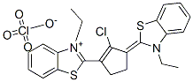 2-(2-CHLORO-3-[3-ETHYL-1,3-BENZOTHIAZOL-2(3H)-YLIDENE]-1-CYCLOPENTEN-1-YL)-3-ETHYL-1,3-BENZOTHIAZOL-3-IUM PERCHLORATE Struktur