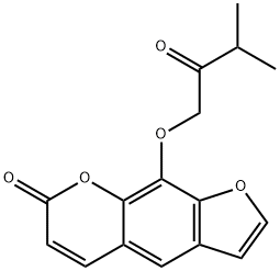 9-(3-Methyl-2-oxobutoxy)-7H-furo[3,2-g][1]benzopyran-7-one Struktur