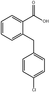 2-[(4-chlorophenyl)methyl]benzoic acid Struktur