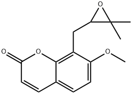 7-Methoxy-8-(3,3-dimethylglycidyl)-2H-1-benzopyran-2-one Struktur