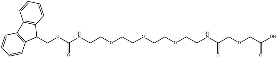 17-(Fmoc-amino)-5-oxo-6-aza-3,9,12,15-tetraoxaheptadecanoic Acid Struktur