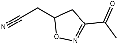 5-Isoxazoleacetonitrile, 3-acetyl-4,5-dihydro- (9CI) Struktur