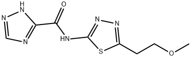 1H-1,2,4-Triazole-3-carboxamide,N-[5-(2-methoxyethyl)-1,3,4-thiadiazol-2-yl]- Struktur