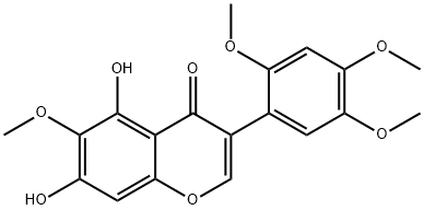 5,7-Dihydroxy-2',4',5',6-tetramethoxyisoflavone Struktur