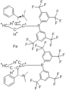 (ΑR,ΑR)‐2,2′‐ビス(Α‐N,N‐ジメチルアミノフェニルメチル)‐(S,S)‐1,1′‐ビス[ビス‐(ジ‐3,5‐トリフルオロメチルフェニル)ホスフィノ]フェロセン