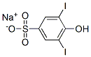 sodium 4-hydroxy-3,5-diiodobenzenesulphonate Struktur