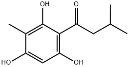 3-Methyl-1-(2,4,6-trihydroxy-3-methylphenyl)-1-butanone Struktur