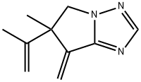 6,7-Dihydro-6-methyl-7-methylene-6-(1-methylethenyl)-5H-pyrrolo[1,2-b][1,2,4]triazole Struktur