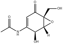 Acetamide, N-[(1R,2S,6R)-2-hydroxy-6-(hydroxymethyl)-5-oxo-7-oxabicyclo[4.1.0]hept-3-en-3-yl]- (9CI) Struktur