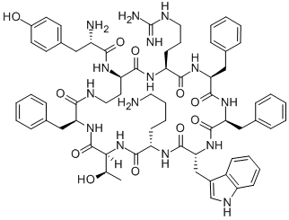 H-TYR-CYCLO(-D-DAB-ARG-PHE-PHE-D-TRP-LYS-THR-PHE) Structure