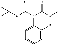 Imidodicarbonic acid, (2-bromophenyl)-, 1,1-dimethylethyl methyl ester (9CI) Struktur