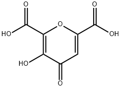 3-hydroxy-4-oxopyran-2,6-dicarboxylic acid  Struktur