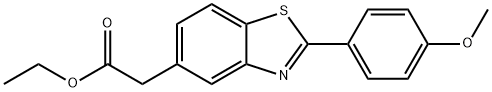 2-(4-Methoxyphenyl)-5-benzothiazoleacetic acid ethyl ester Struktur