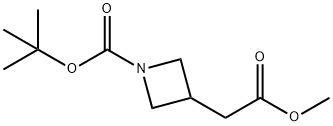 TERT-BUTYL 3-((METHOXYCARBONYL)METHYL) AZETIDINE-1-CARBOXYLATE Struktur